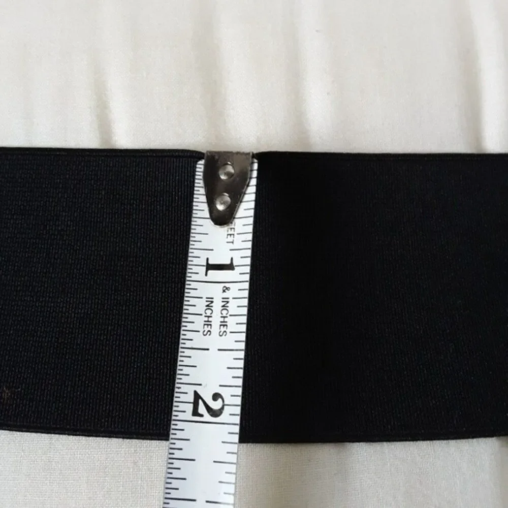 Express Women's Beaded Black Adjustable Waist Belt size XS/S